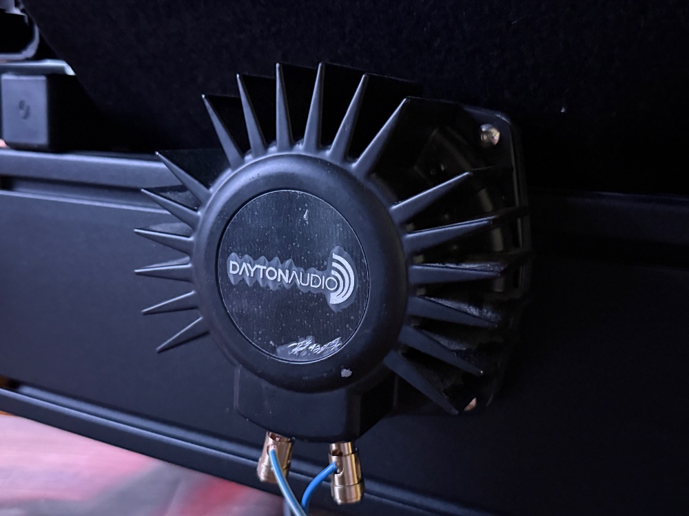Dayton Bass Shakers — Theseus Motorsport sim rig detail